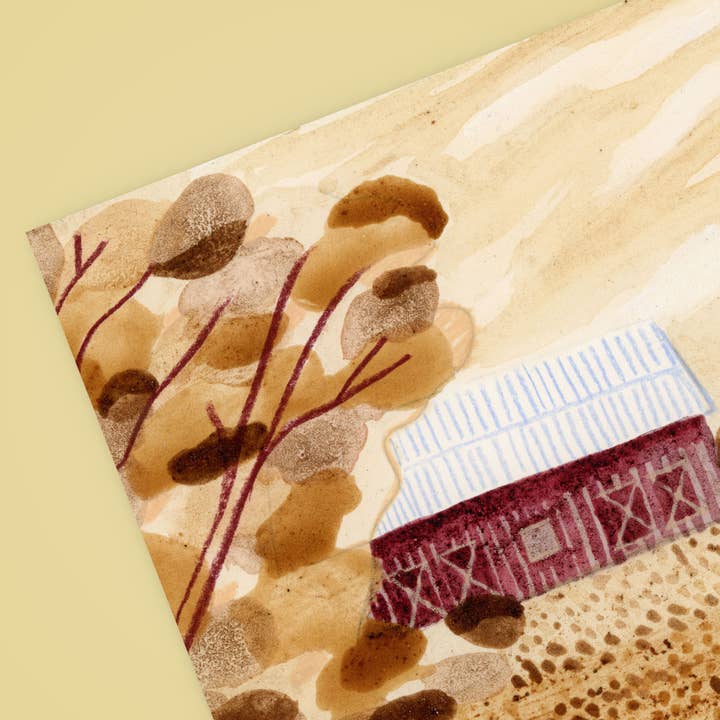 H Miller Ink Illustration Art wholesale products - Wholesale Art Print - Old Barn in Field | Art Print | Rustic Wall Art & Home Decor1