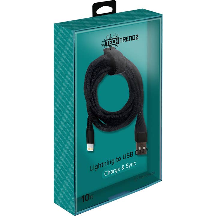 Tech Trendz – Engroshandel Opladningskabel – 3 meter hurtig opladningskabel til iPhone med Lightning til USB