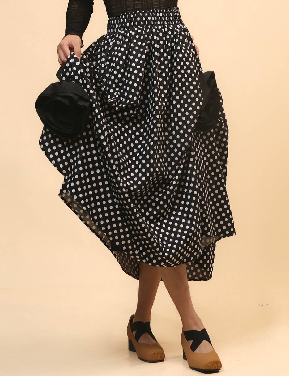 Sweetkama – Saia - Mulher por atacado – Saia Midi Flor Inregular para Senhora SKS470813