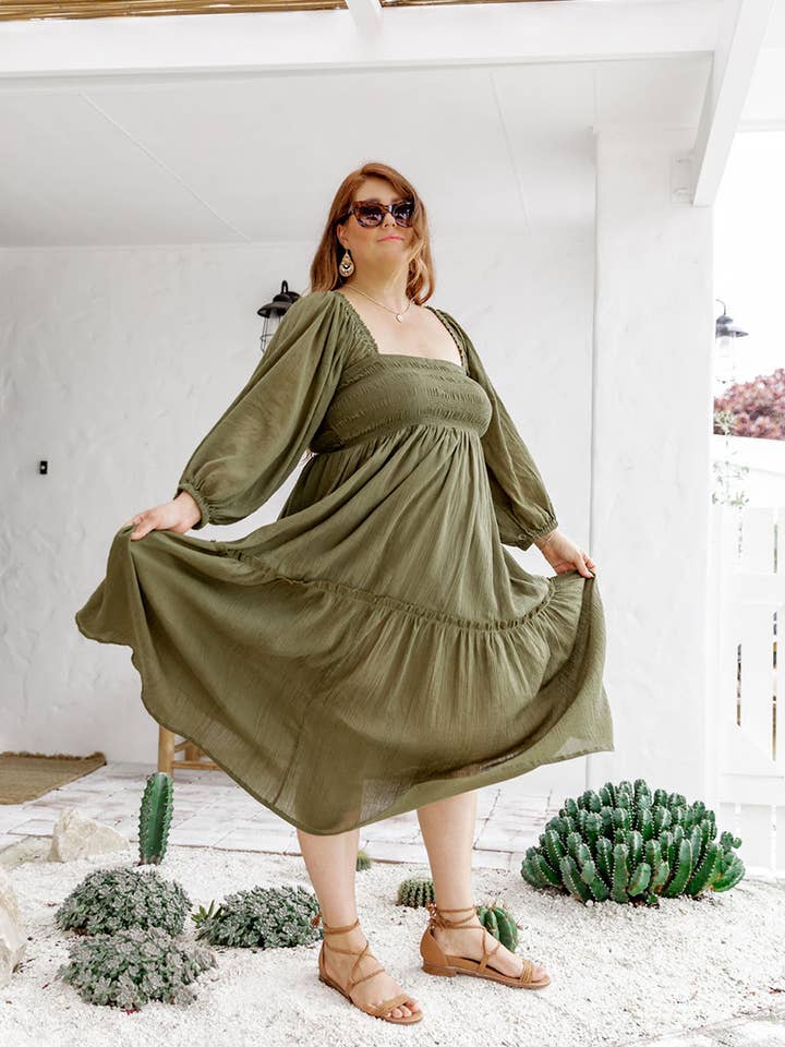 Vestido con busto fruncido Harvest Moon Haven para venta al por mayor de Ada & Lou