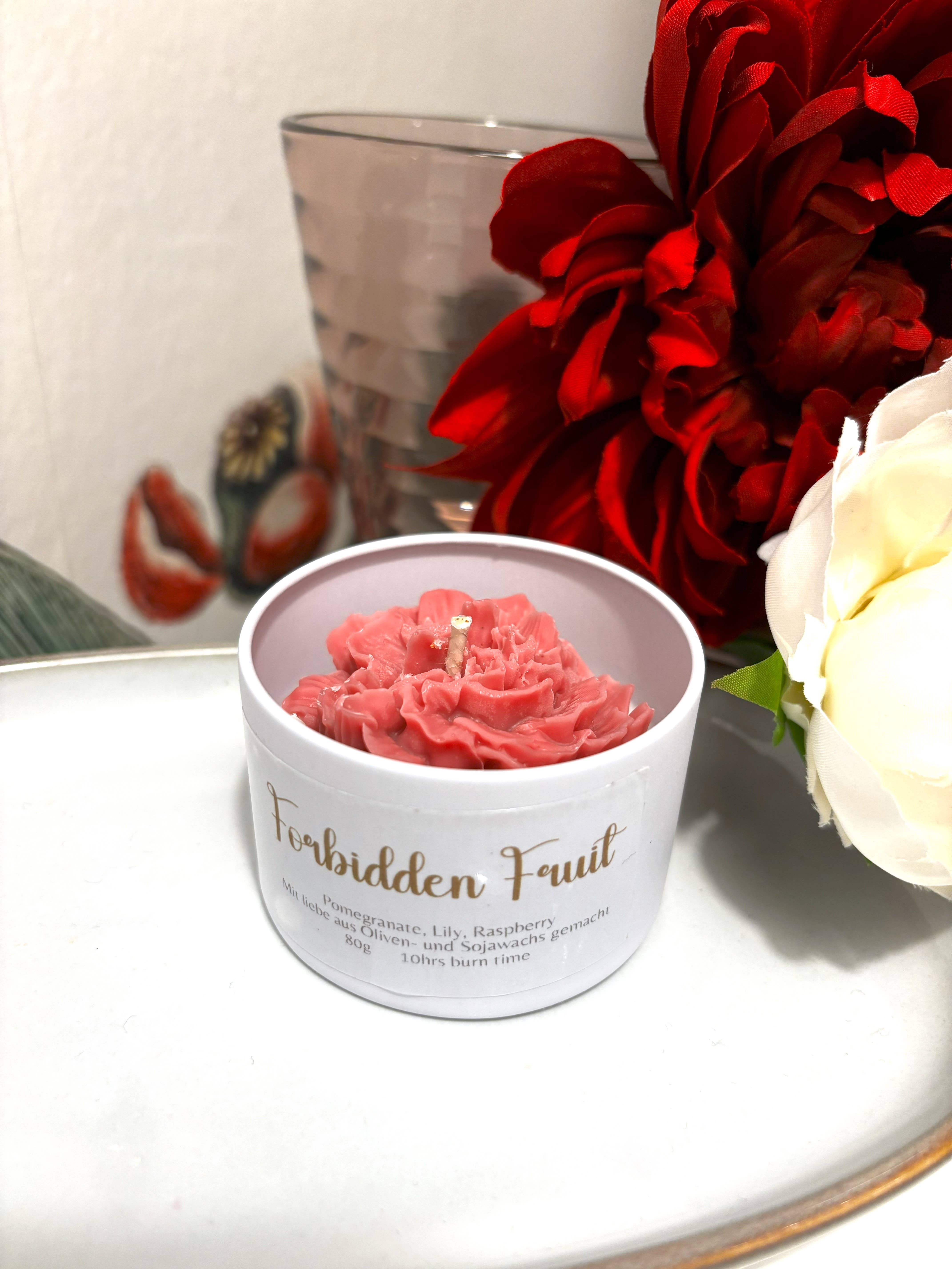 Oh Sweet Candles – wholesale Jar/filled candle – Forbidden Fruit (Carnation) - Pomegranate 90g Scented Candle4