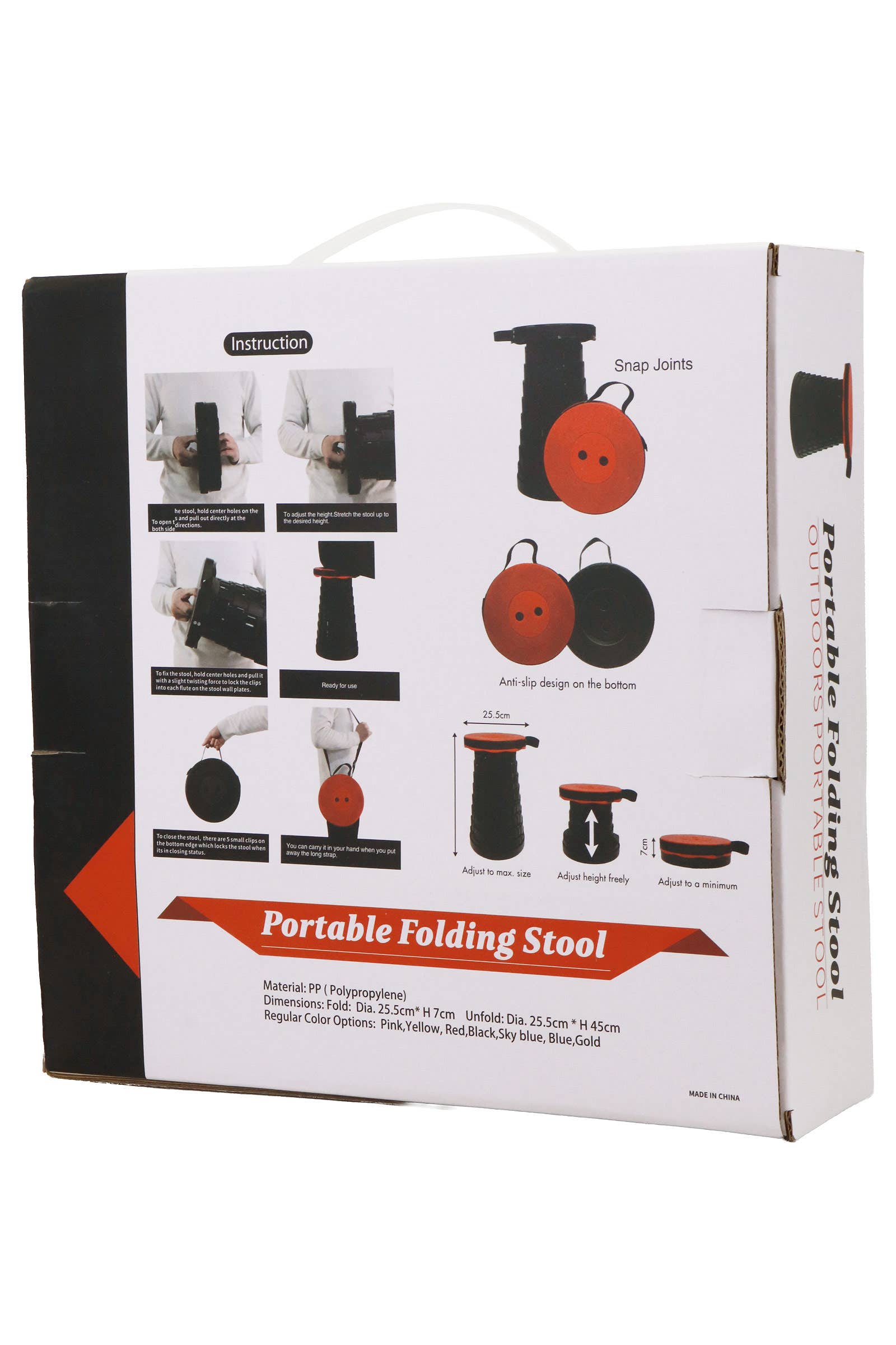 ASSORTED Black Portable Retractable Telescoping Stool for wholesale on Faire7