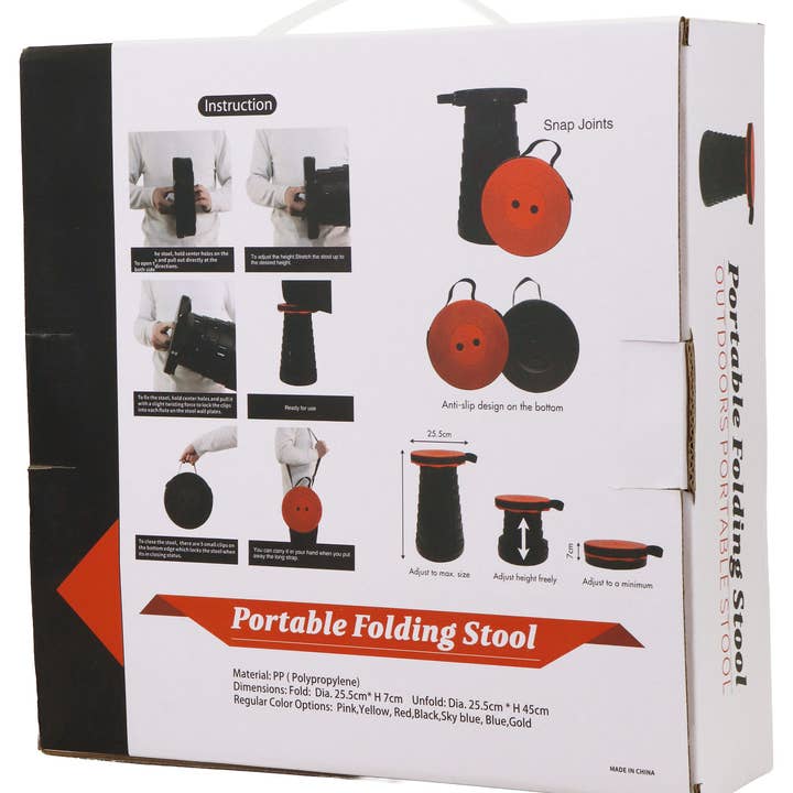 ASSORTED Black Portable Retractable Telescoping Stool for wholesale on Faire7