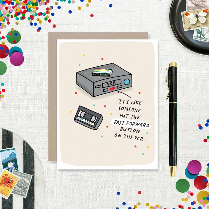 Barone and Co. - Wholesale Birthday Card - Fast Forward VCR Birthday Card2