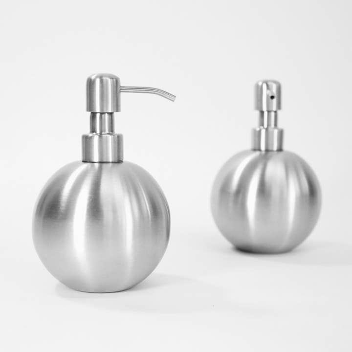 Industrial Chic Stainless Steel Globe Soap Dispenser for wholesale by MMEP.