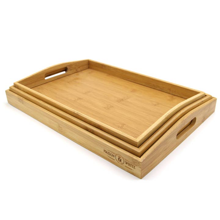 Bamboo Serving Trays - Set of 3 | M&W for wholesale by Maison & White