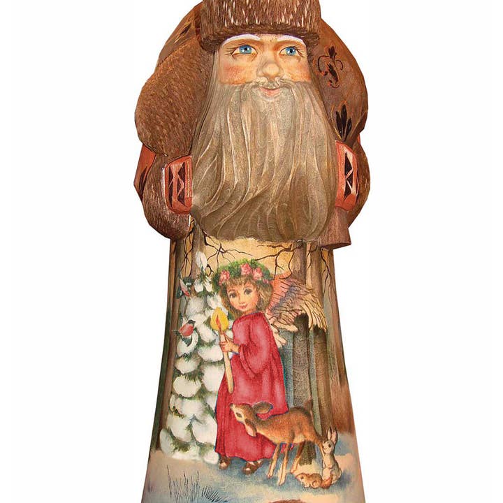 Træskåret Håndmalet Julevejledning G.Debrekht for engroshandel hos G.DeBrekht Artistic Studios