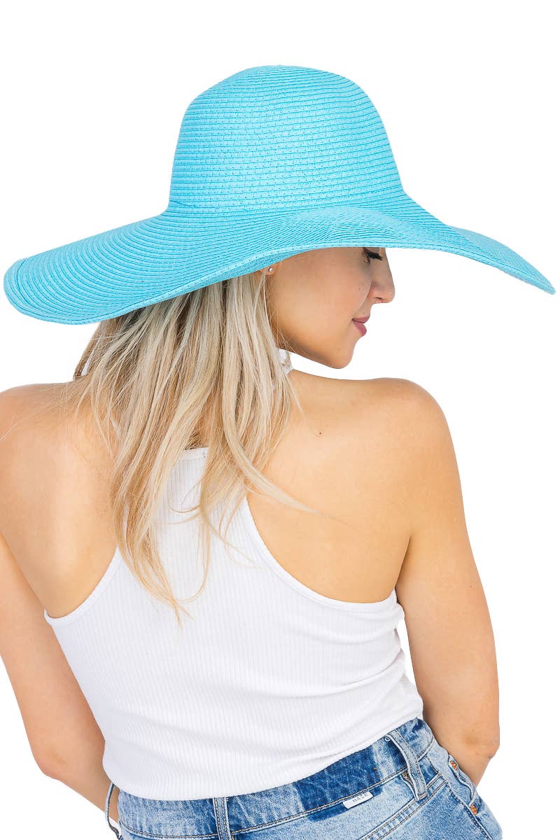 Cap Zone - Wholesale Straw Hat - Women's - Wire Brim Straw Beach Sun Hat55