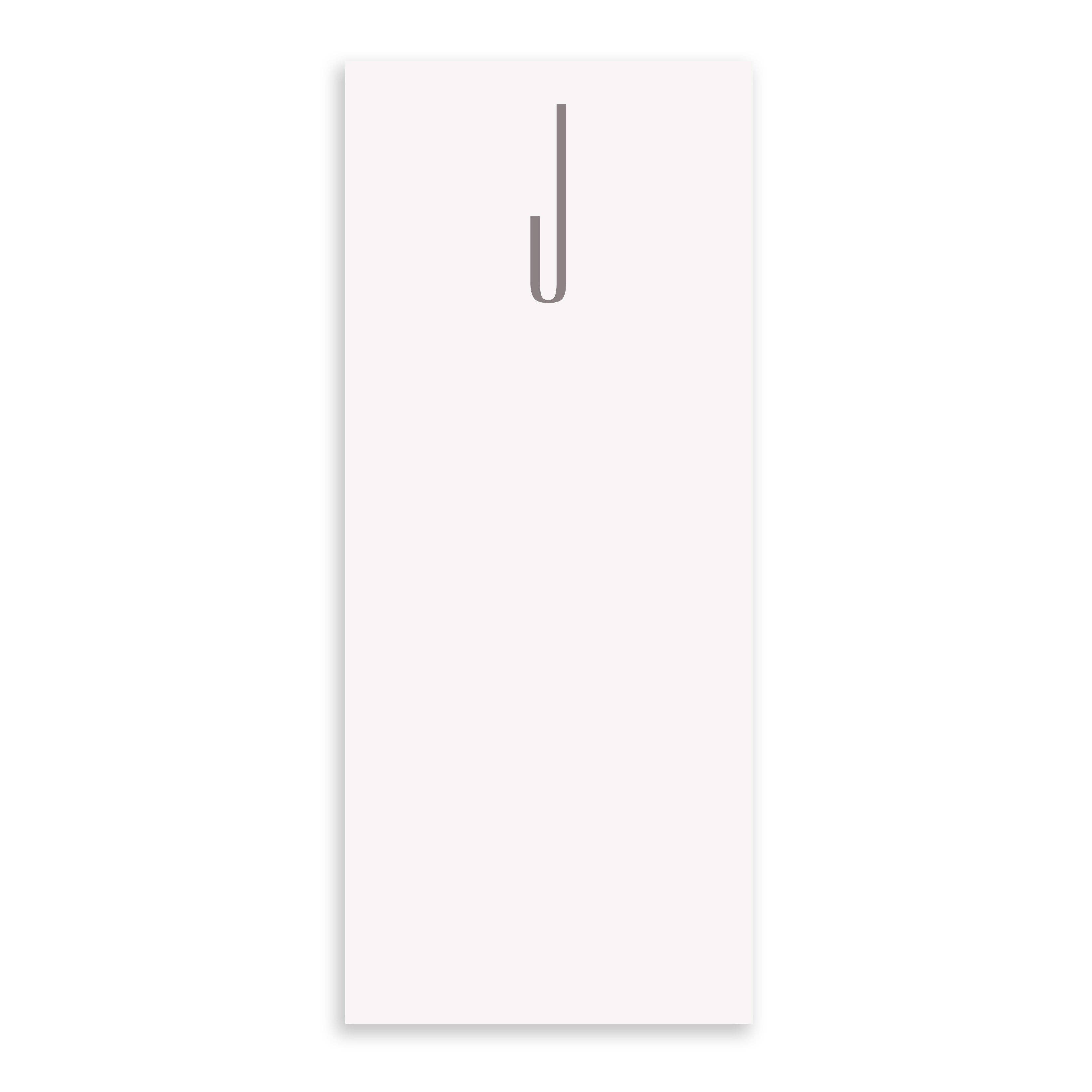 Black Ink - Wholesale Notepad - Long Skinny Gray Initial Notepads8