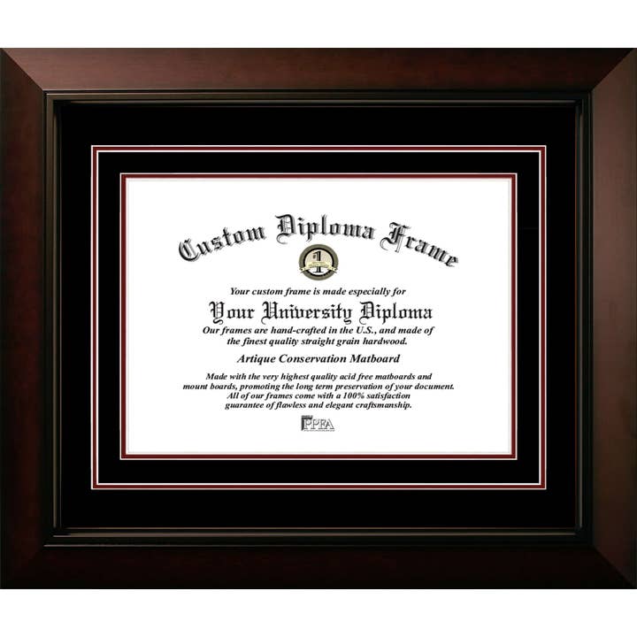 Texas A&M Black & Maroon 16x12.5" Diploma Frame for wholesale by Campus Images