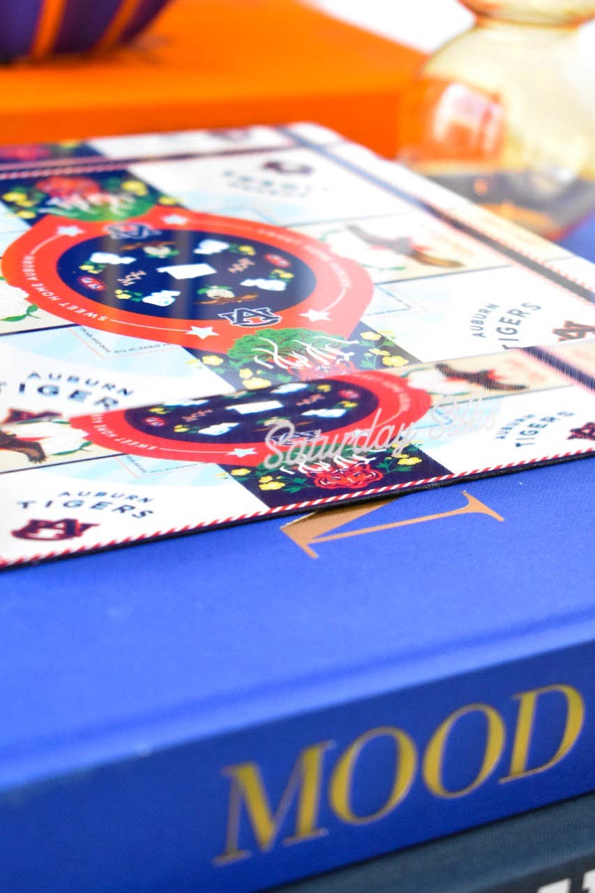 Saturday Silks - Wholesale Decorative Tabletop Object - Auburn Tigers Acrylic Block Art3