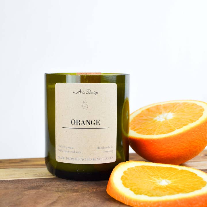 mArte Design - Venta al por mayor Velas en tarros - Vela de vino | velas perfumadas veganas en vaso de vidrio reciclado
