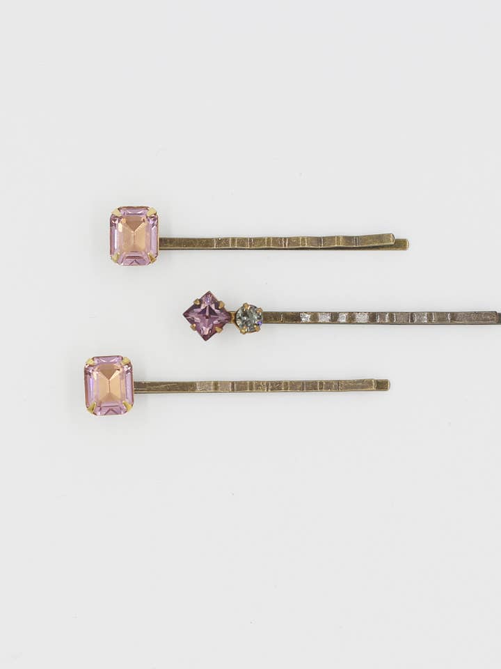 Set of Three - Sparkling Swarovski Hairpins for wholesale by Acute Designs