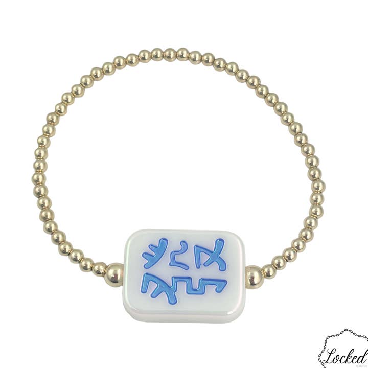 Bracelet Mahjong Navy Winds pour la vente par Locked by Lula 'n' Lee