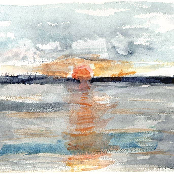 Sunset for wholesale by Michael Sincic Watercolors