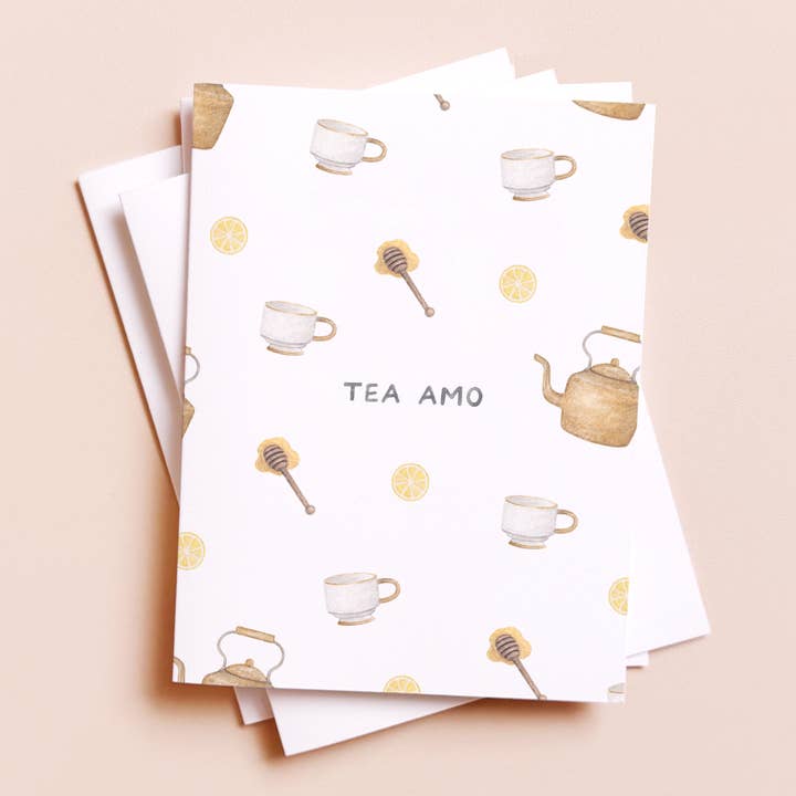 Amy Zhang - Wholesale Love Card - Tea Amo — Spanish Pun Love Card0