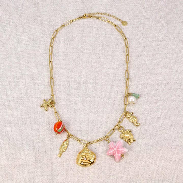 Layla steel necklace for wholesale by Les Cleias