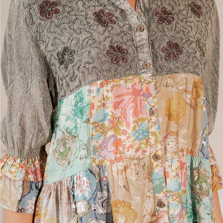 GRAVEL Vintage Bohemian : Tiered Bohemian Top for wholesale on Faire