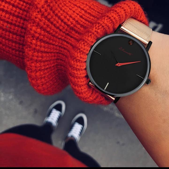 Life 36 Rose Womens Red Rose Gold Watch for wholesale by Element Watch Company