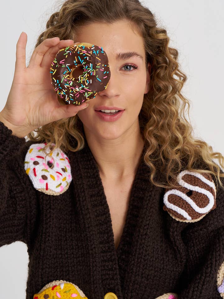 Donut Knit Cardigan for wholesale by Society Mano