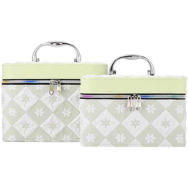 Ladies Designed 2Pc Cosmetic Case Set Vanity Box for wholesale by Nima Accessories Inc