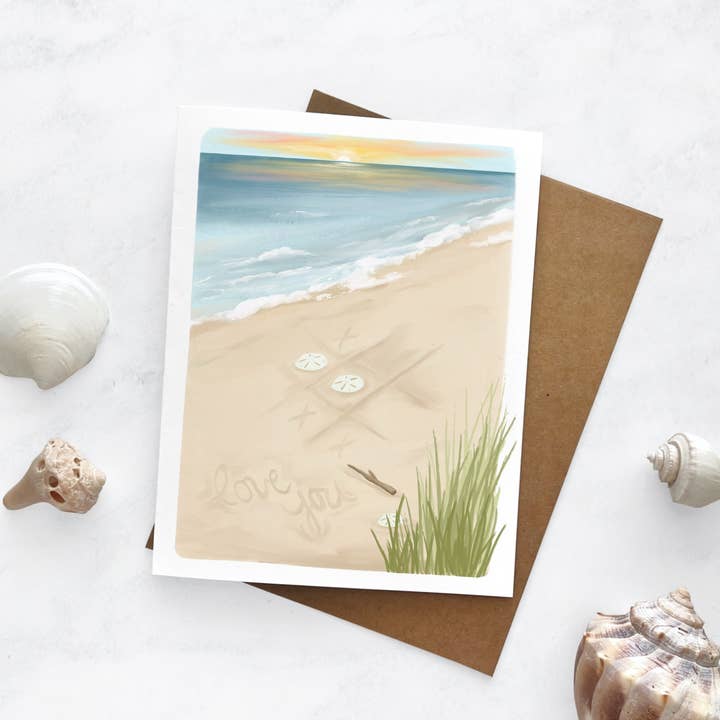 25 Sweetpeas - Wholesale Valentine's Day Card - Valentines Day Card for the Beach Lover, Coastal Valentine2