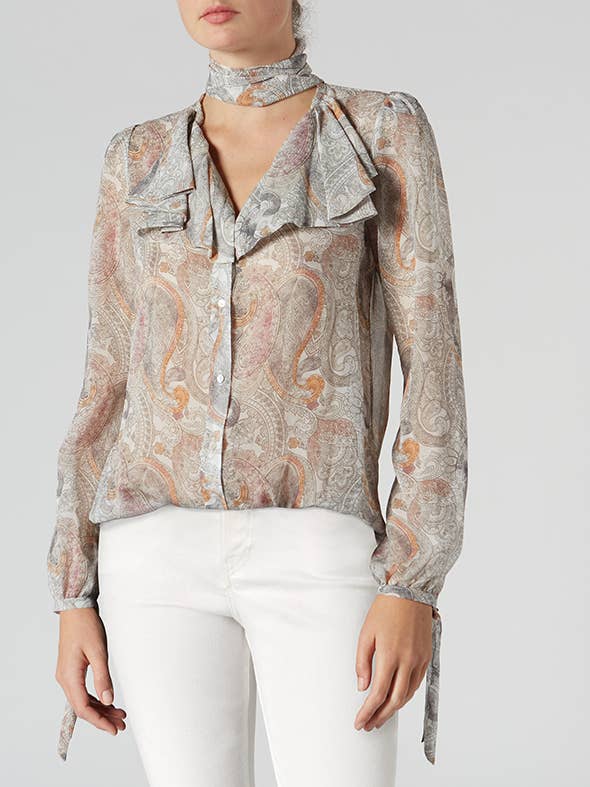 Blouse à volants Paisley pour la vente par ANT WOMAN COLLECTION