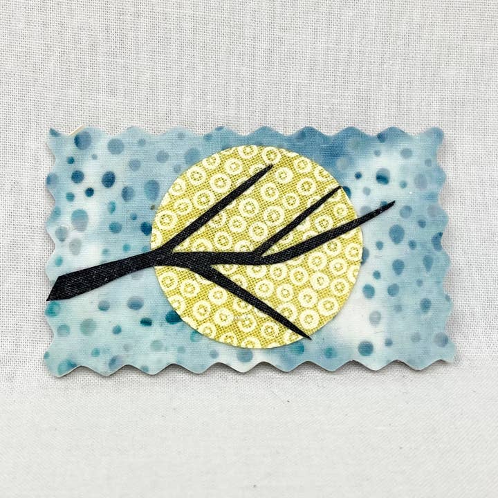 Moon w/ Branch Magnet for wholesale by Maine Hill Studio