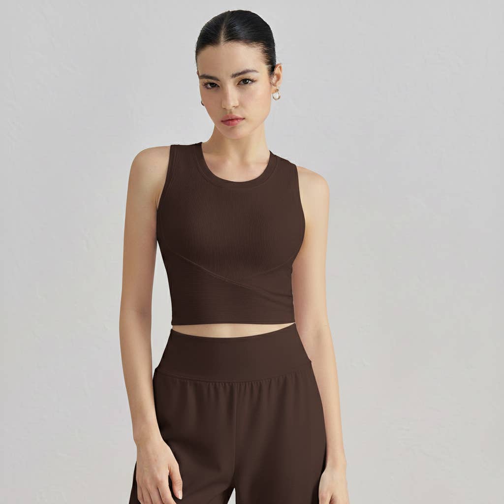 91thelabel - Vendita all'ingrosso Canotta - Donna - Canotta a coppa sagomata a costine Malibu43