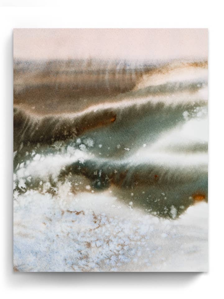 Landscape Wall Wal Art Prints Loose Abstract Watercolor Paper & Canvas | Pole for wholesale by Marta Spendowska