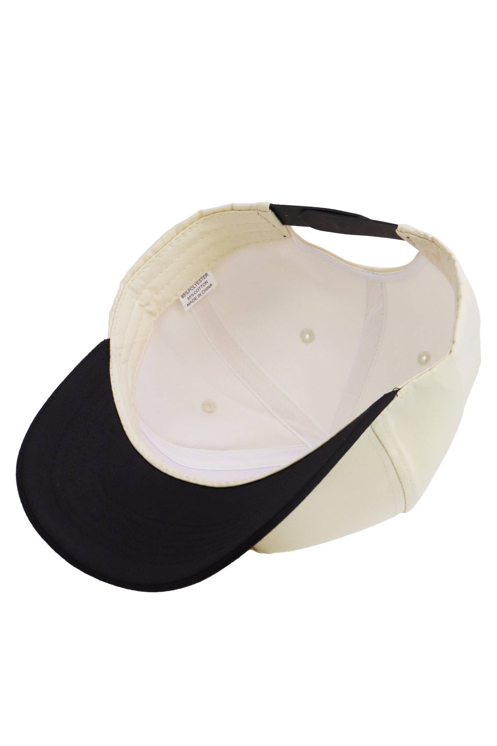 Cap Zone - Wholesale Baseball Cap - Unisex - Two Tone Beige Upper Five Panel Baseball Cap5