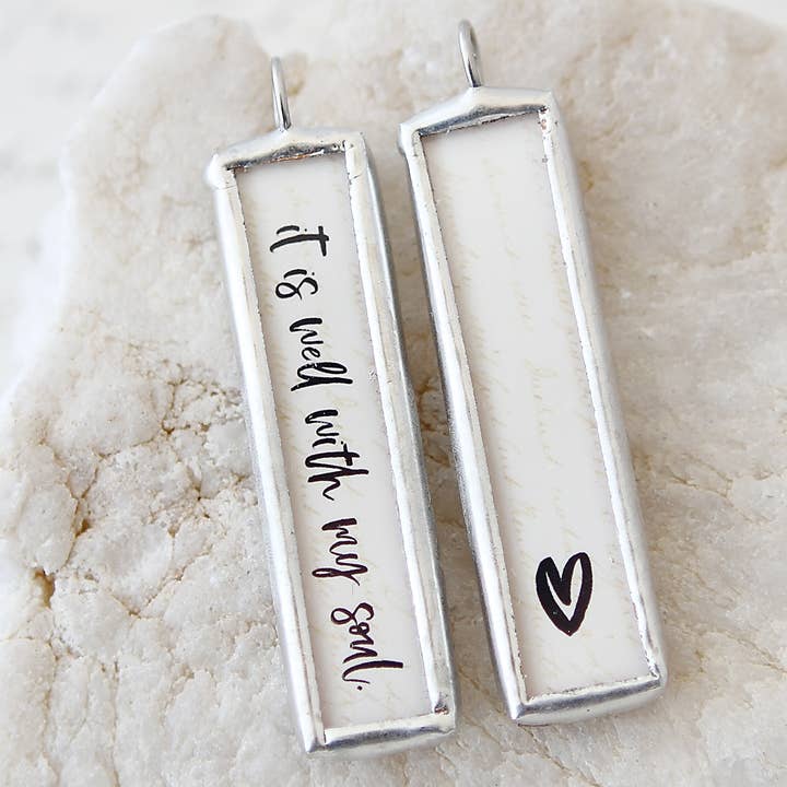 It is Well With My Soul Soldered Art Charm for wholesale by Jennifer Dahl Designs LLC