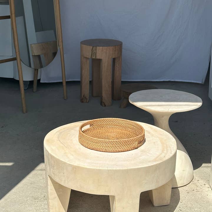 Office Objets - Wholesale Basket - Set of three handcrafted Indonesian wicker baskets in natural rattan (caramel)85