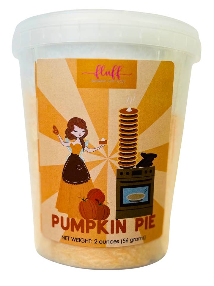 Pumpkin Pie Cotton Candy for wholesale by Fluff gourmet fairy floss