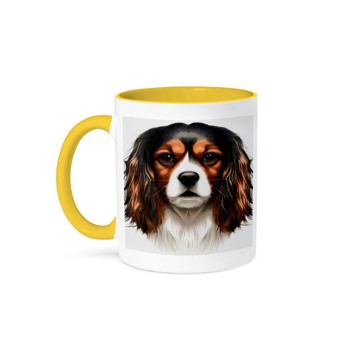 3dRose - Wholesale Coffee Mug - 3dRose, King Charles Cavalier Spaniel Pet Portrait Painting Isolated on White, Mug