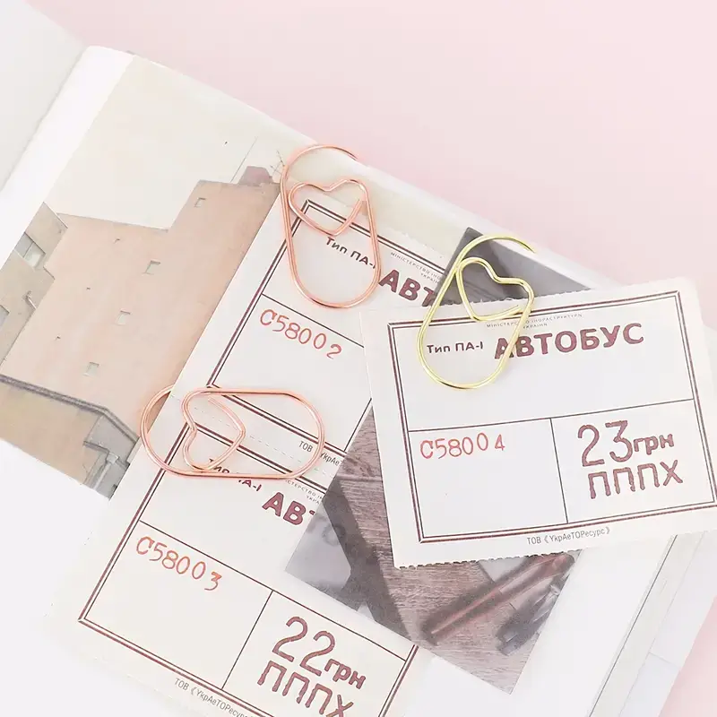 Magnifique Hearts – Großhandel Büroklammern – Herzförmige rutschfeste Büroklammern aus Edelstahl – Lustige DIY-Formen1