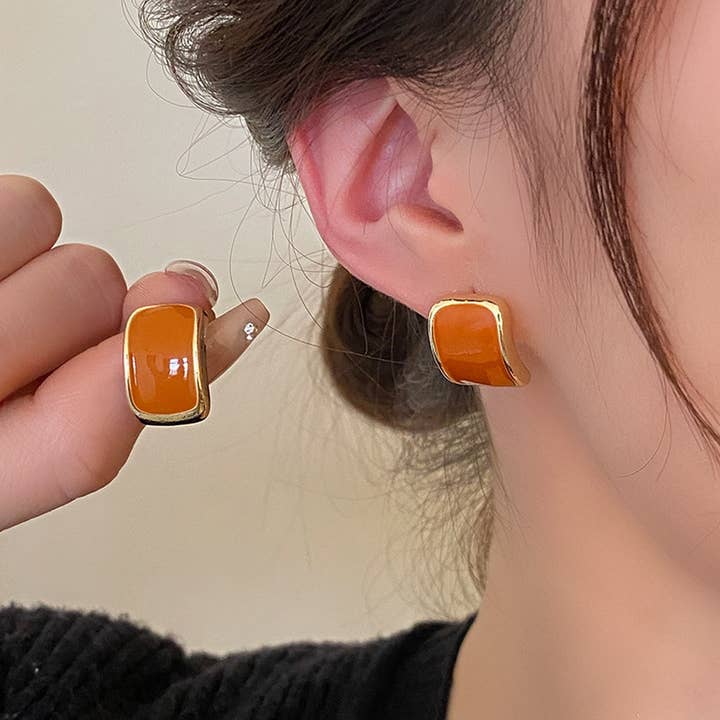 ACCITY - Wholesale Stud/Post Earrings - RETRO OIL DROP CASUAL VERSATILE EARRINGS_CWASC13261