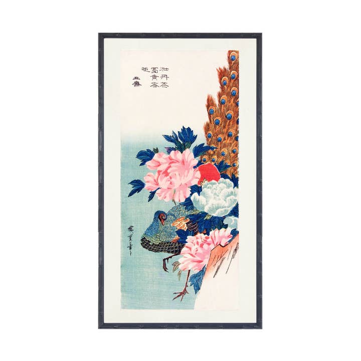 Kunst met pauwen voor wholesale door Antique Curiosities Inc