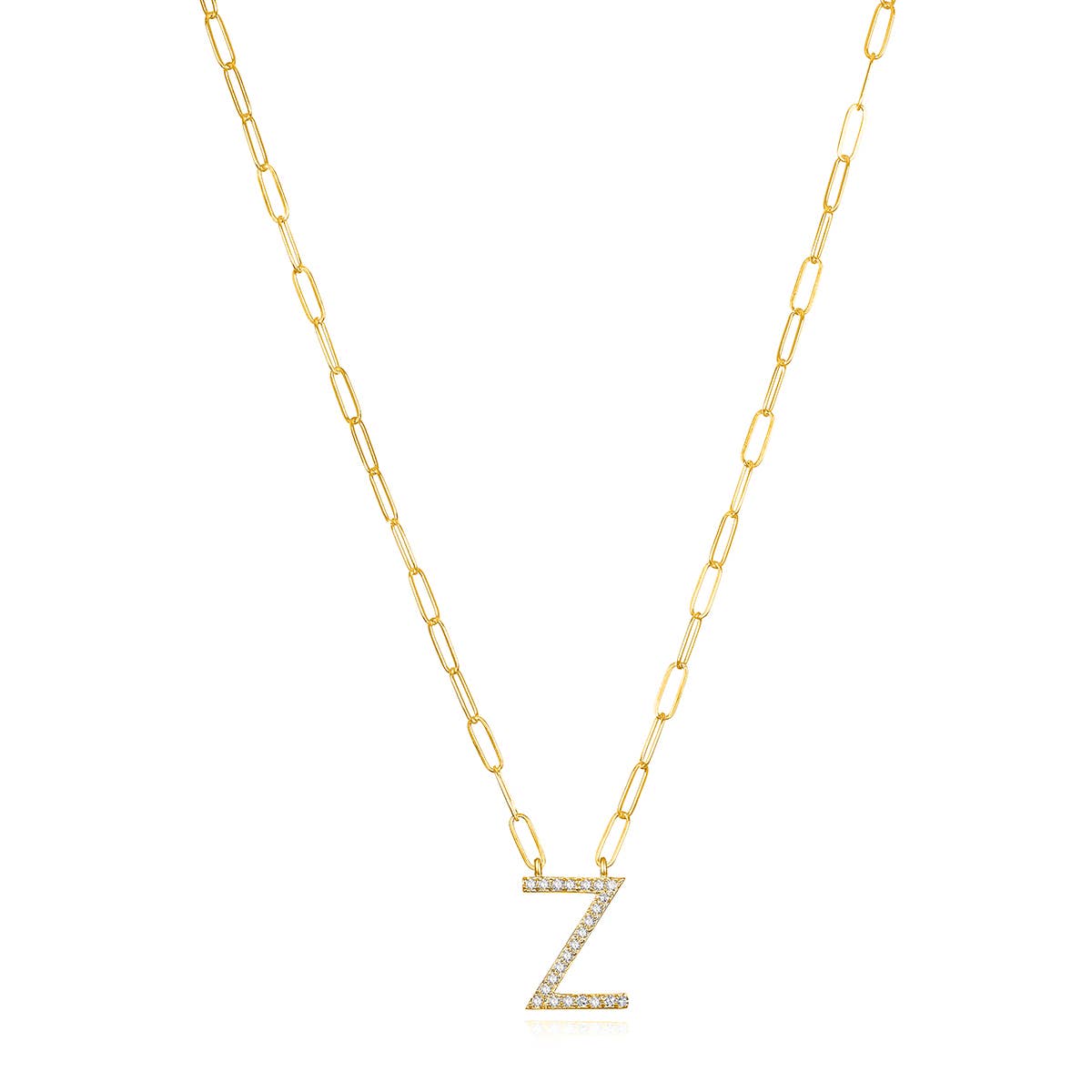Amelia Rose Jewelry - Wholesale Pendant/Charm Necklace - Grand Diamond Initial Necklaces-All Letters Gold33