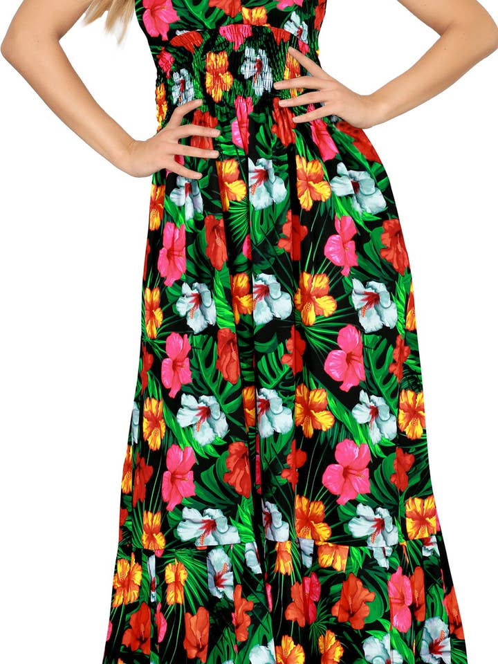 Vestido Dream de Hibisco con Espalda Baja para Mujer para venta al por mayor de Happy Bay / La Leela