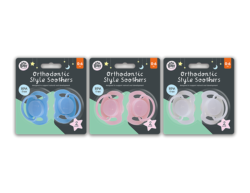 LMT-UK - Wholesale Fopspeen - Baby - Fopspenen voor baby's in orthodontische stijl - Babydummy - 2 stuks2