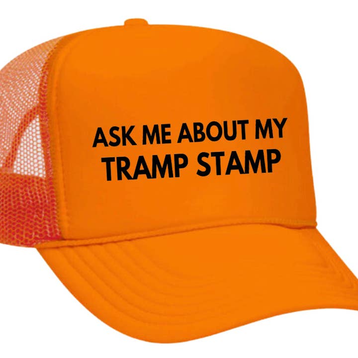 Inappropriate Trucker Hats – Engroshandel Trucker hat - Dame – Spørg mig om min Tramp Stamp Trucker Hat17