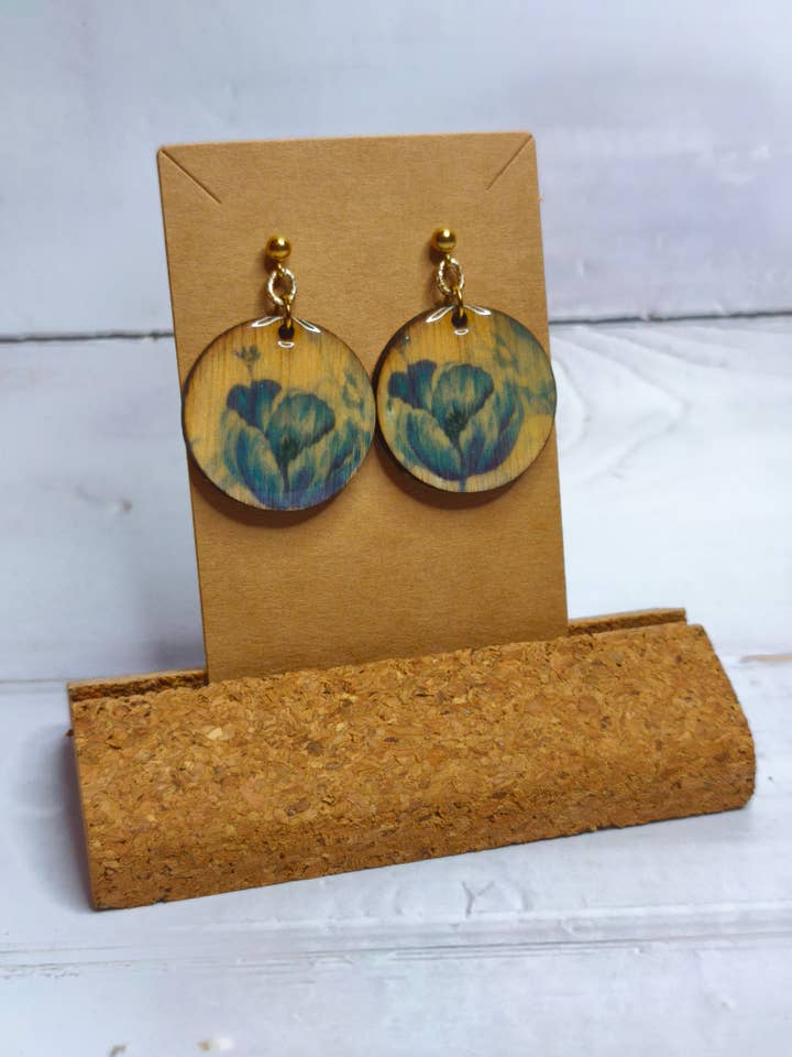 Linea Wood øreringe for engroshandel hos fimminà sicily boutique