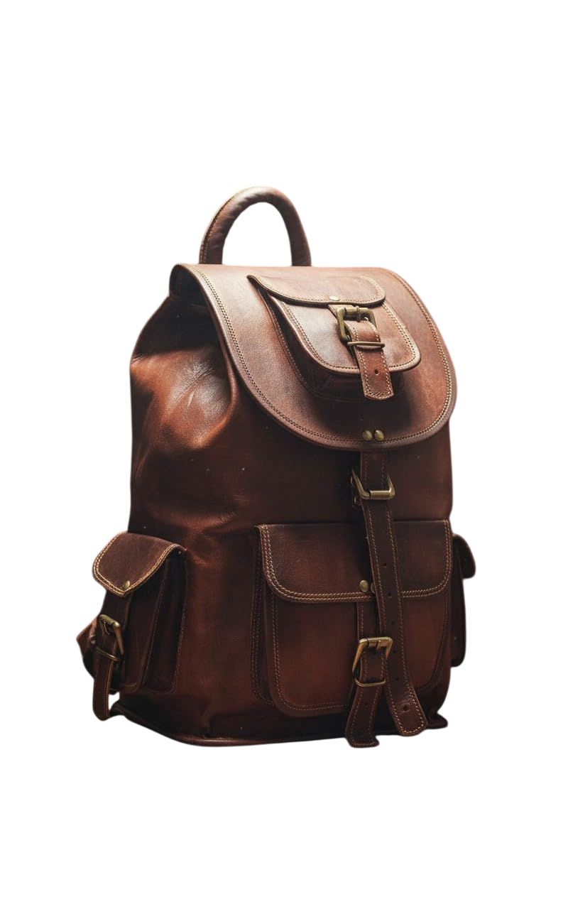 Tuzech Leather - Wholesale Backpack - Unisex - 16" Leather Travel Backpack Laptop Bag for Men & Women3