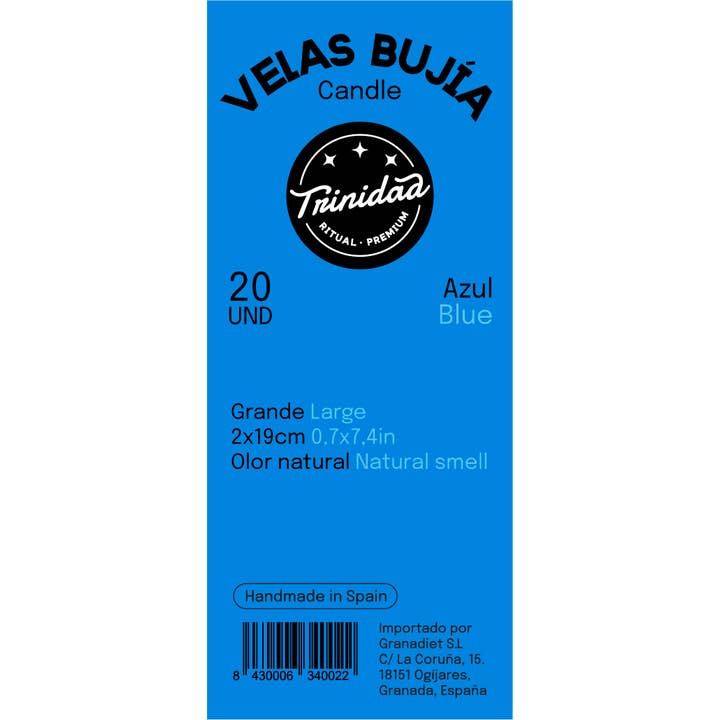 trinidad - Venta al por mayor Velas cónicas/candeleros - Velas Bujia Azul oscuro1