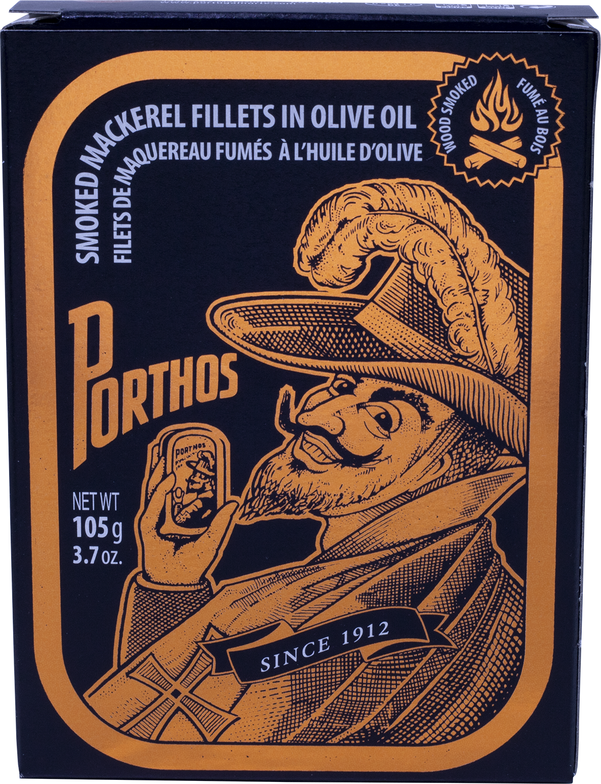 International Loft - Wholesale Tinned Fish - Porthos Smoked Mackerel Fillets in Olive Oil0