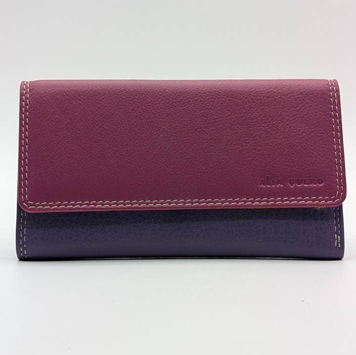 Alta Quero - Wholesale Wallet - Women's - Genuine Ladies Leather Wallet RFID – Pink and Purple3