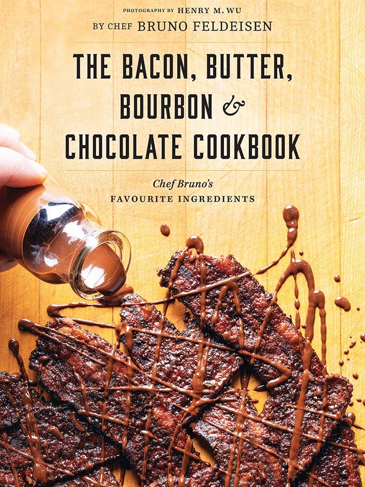 Bacon, Butter, Bourbon & Chocolate Cookbook for wholesale by Independent Publishers Group