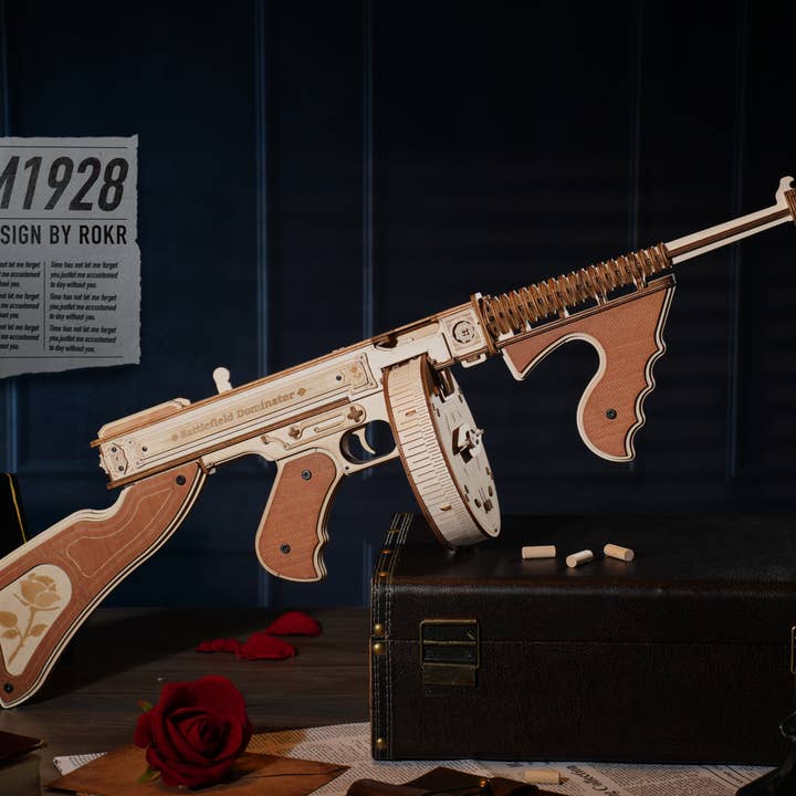 Magnote - Wholesale DIY Craft Kit - ROKR Justice Guard Thompson Submachine Gun 3D Puzzle Kit