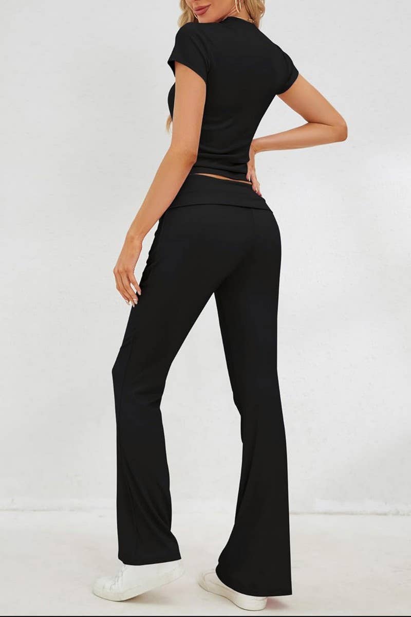 NINEXIS - Wholesale Top & Pant Set (NOT Loungewear) - Women's - CWSTB0449_Round Neck Short Sleeve and Pants set23